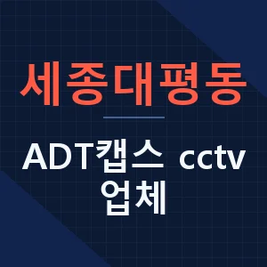 세종대평동 ADT캡스 cctv 업체